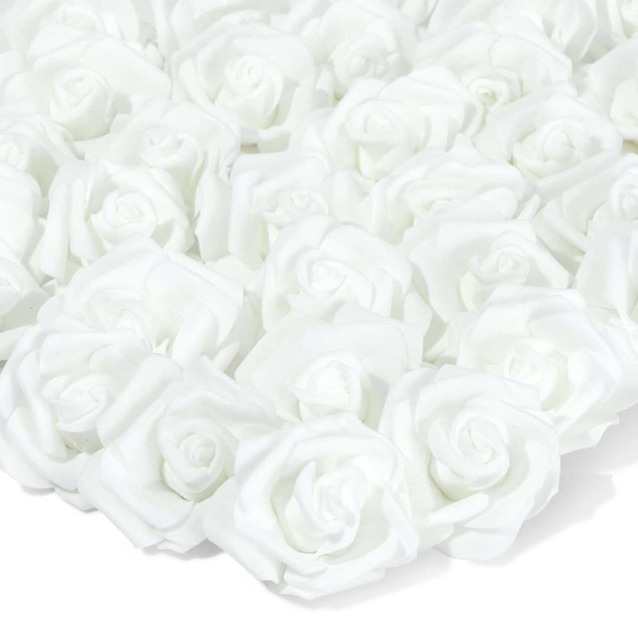 Juvale 100 Pack White Artificial Flowers - 3 Inches, Fake Carnations for Wedding, Bridal Shower & Valentine's Day Decorations, Arts and Crafts